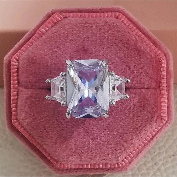 NEW ENGAGEMENT S925 STERLING SILVER DIAMOND RING, BEAUTIFUL RING, SHINY RING. - Picture 6 of 6